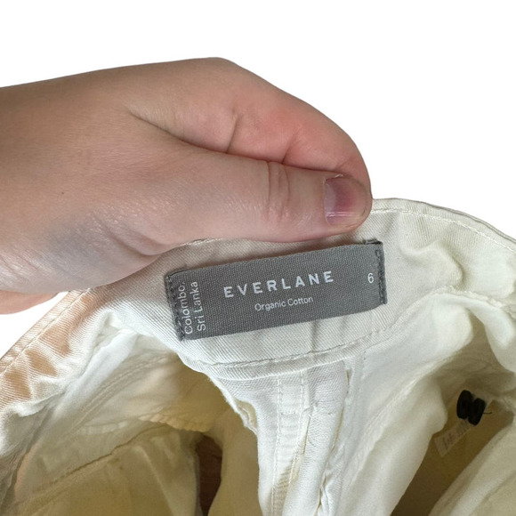 Everlane Tourist Short Cream Ecru High Rise Organic Cotton Linen 6 - Picture 6 of 8